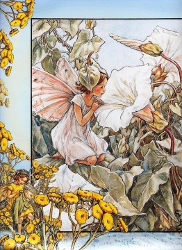  Fairy Painting - the white bind weed fairy Fantasy